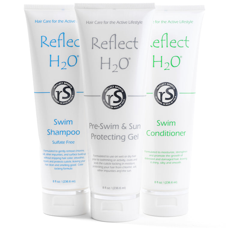 Swimmer's Shampoo, Swimming Conditioner and Pre-Swimming & Sun Protecting Gel